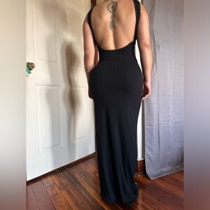 SKIMS Black Maxi Dress